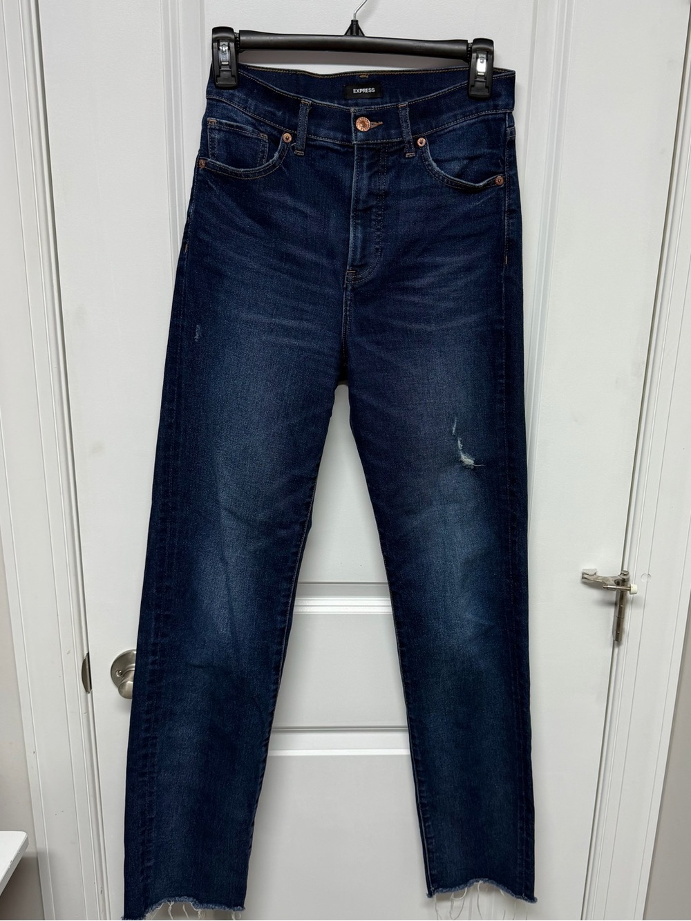 Express Modern Straight Super High-Rise Jeans